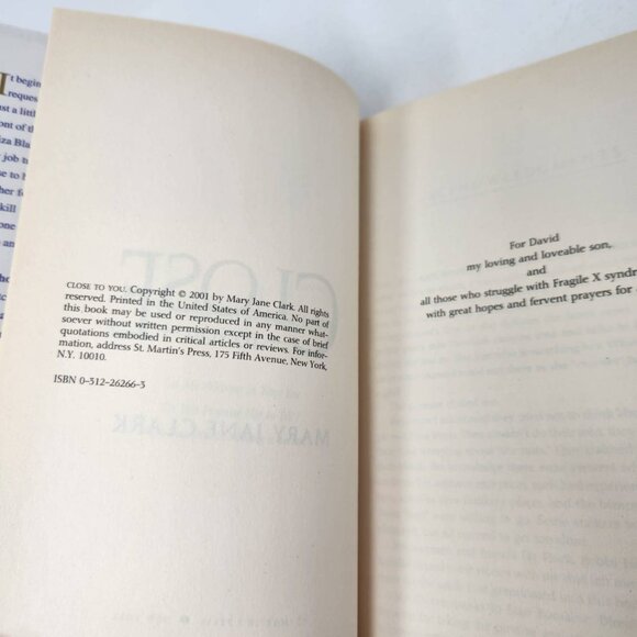 Mary Jane Clark "Close To You" Hardcover Novel - Picture 8 of 10